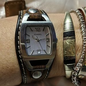 Fossil leather watch